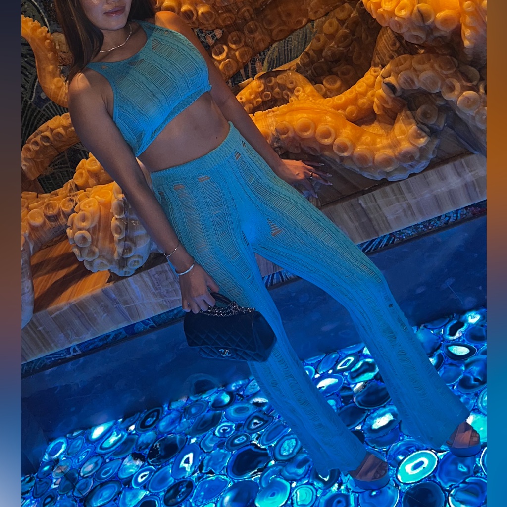 Beautiful Knitted 2 Piece Set For Going Out Or Use As A Beach Cover Up